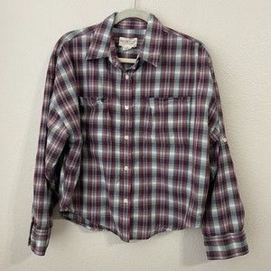 Denim & Supply Ralph Lauren Womens Shirt Medium Plaid Button Front